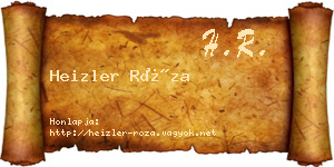 Heizler Róza névjegykártya